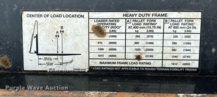 image for item OG9070 Bobcat Pallet Fork HD  skid steer forks
