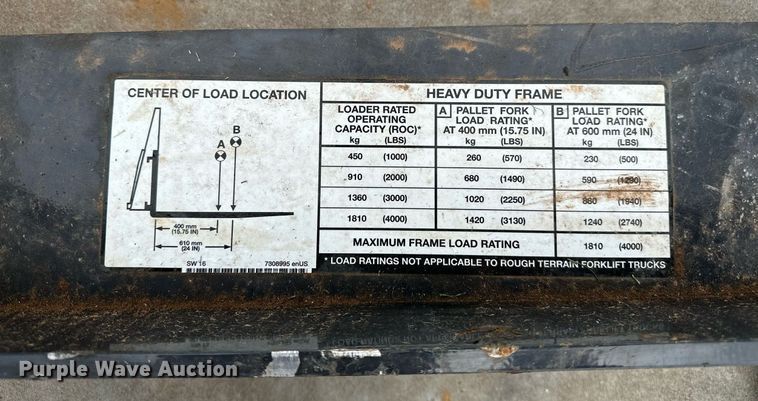 image for item OG9071 Bobcat Pallet Fork HD  skid steer forks