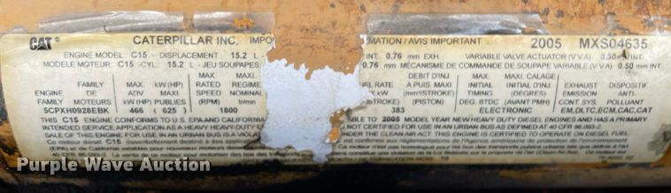 image for item DK4405 2005 Kenworth T800  semi truck