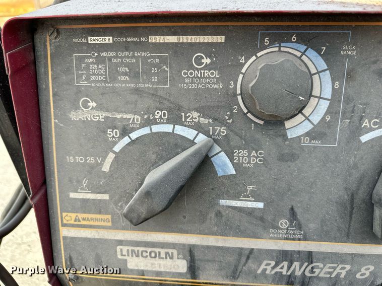 image for item DO4979 Lincoln Electric Ranger 8  welder