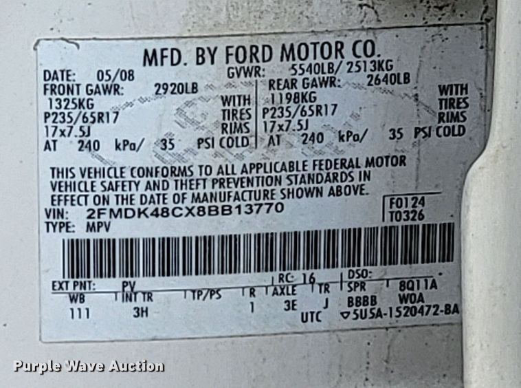 image for item HY9019 2008 Ford Edge SEL  SUV
