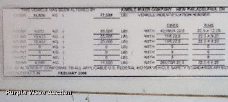 image for item HY9022 2006 Sterling LT9500  ready mix truck