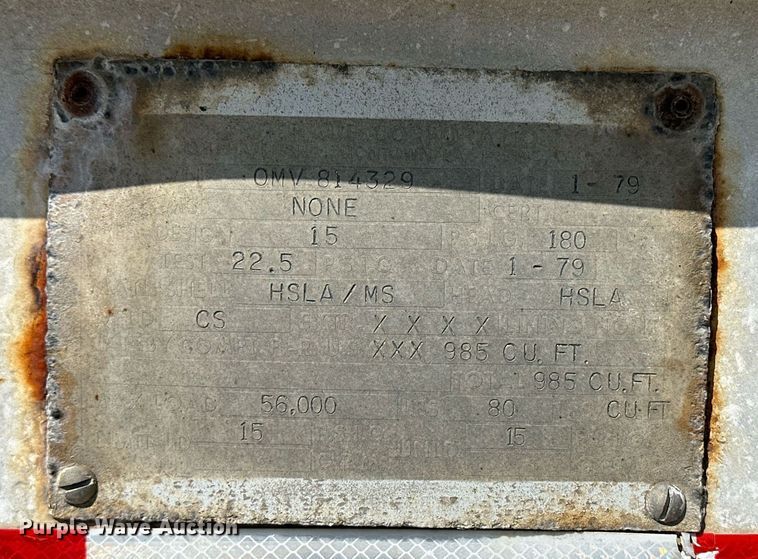 image for item KX9005 1979 Fruehauf  tank trailer