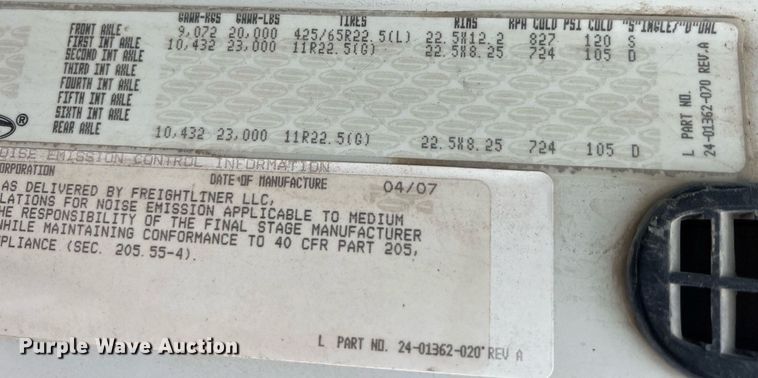 image for item LG9099 2007 Sterling L9500  ready mix truck