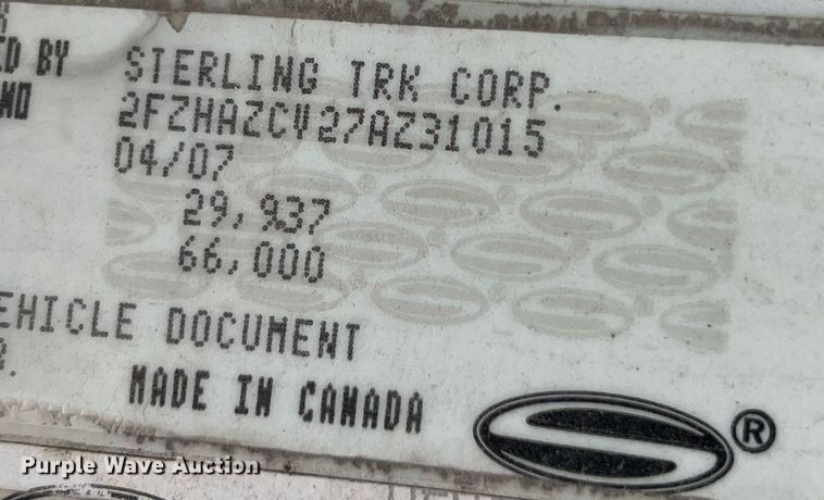 image for item LG9099 2007 Sterling L9500  ready mix truck