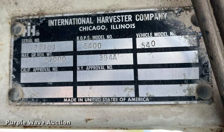 image for item LG9100 1979 International 530  wheel loader