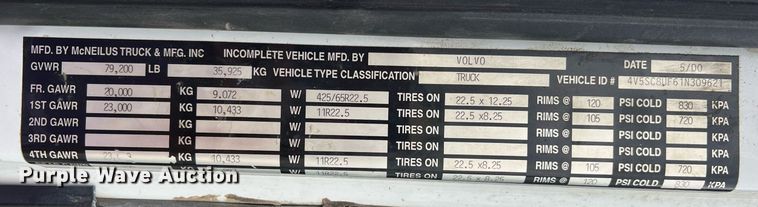 image for item LG9104 2001 Volvo Autocar  ready mix truck