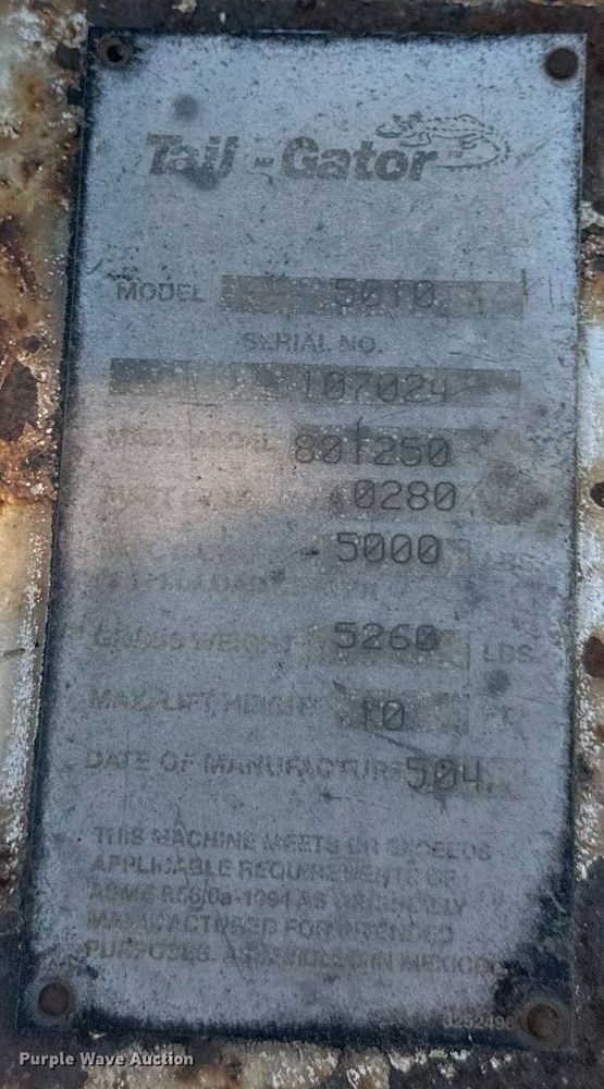 image for item LN9225 (2) Tail Gator 5000AWD forklifts