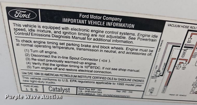 image for item LW9562 1995 Ford F150  pickup truck