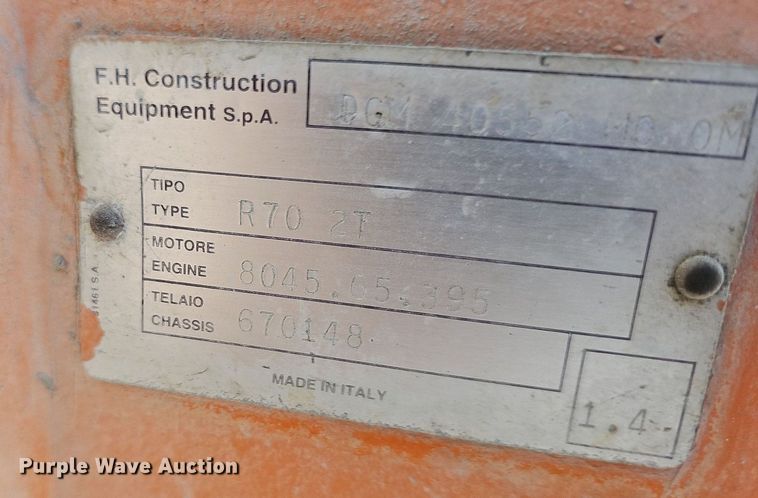image for item LW9575 1995 Fiat-Allis FR70  wheel loader