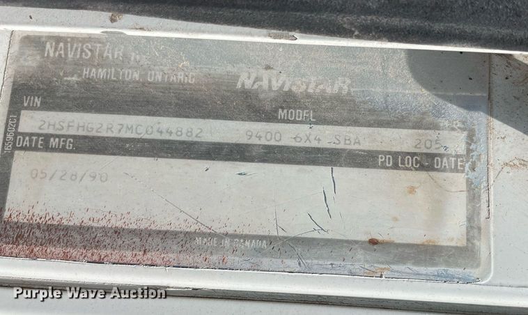 image for item MS9759 1991 International 9400  dump truck