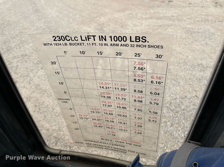 image for item MS9760 2002 John Deere 230CLC  excavator