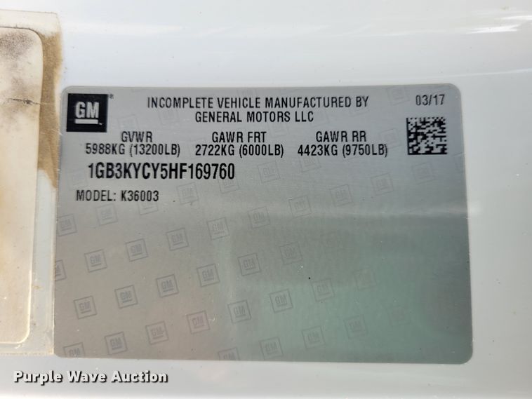 image for item DK1859 2017 Chevrolet Silverado 3500HD  dump flatbed pickup truck