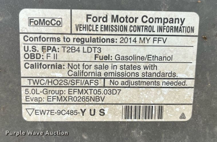 image for item DP0486 2014 Ford F150 XL  SuperCab pickup truck