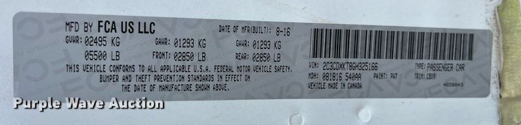 image for item DP0490 2016 Dodge Charger Police