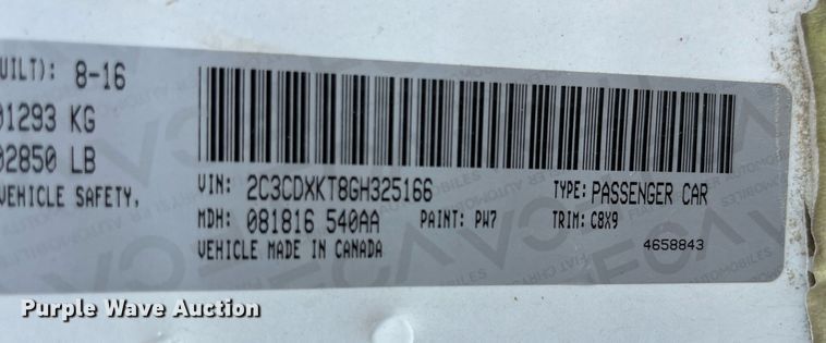 image for item DP0490 2016 Dodge Charger Police