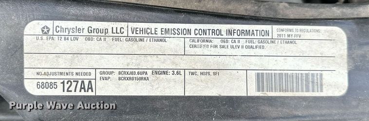 image for item DP3109 2011 Dodge Grand Caravan  handicap accessible van