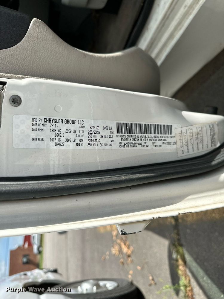 image for item DP3109 2011 Dodge Grand Caravan  handicap accessible van