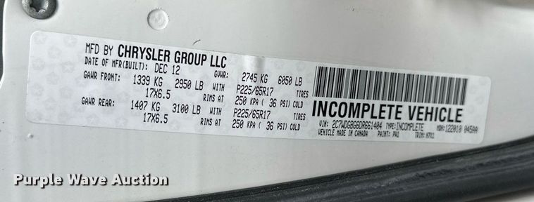 image for item DP3112 2013 Dodge Grand Caravan  handicap accessible van