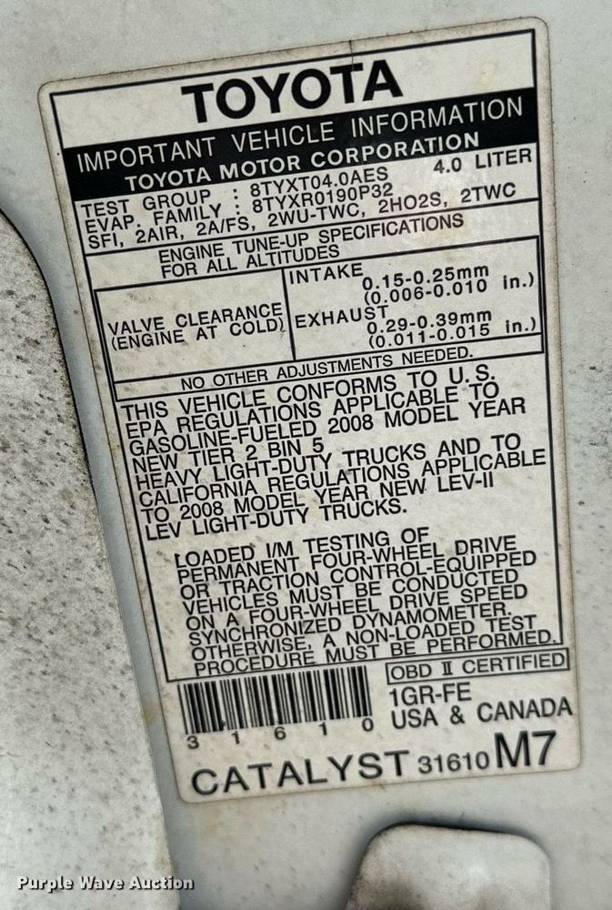 image for item DP3125 2008 Toyota Tundra  Double Cab pickup truck