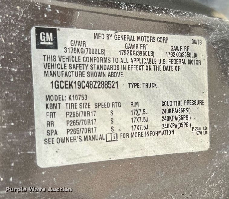 image for item DP3126 2008 Chevrolet Silverado 1500  Ext. Cab pickup truck