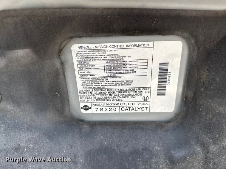 image for item DP3140 2004 Nissan Titan  Ext. Cab pickup truck