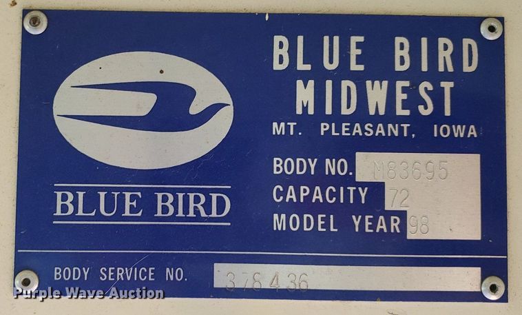 image for item DP7910 1998 Blue Bird  school bus