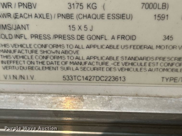 image for item DR4622 2013 H&H CA Series  enclosed cargo trailer