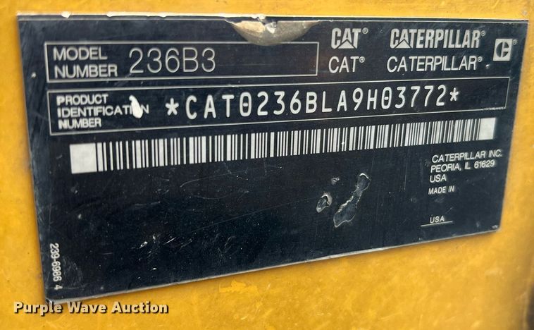 image for item II9018 2013 Caterpillar 236B3  skid steer loader