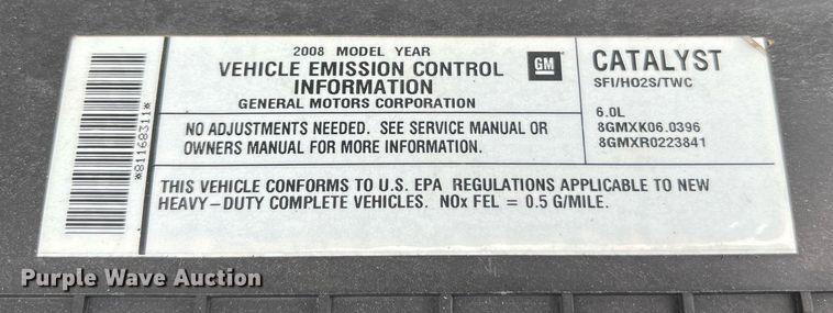 image for item II9026 2008 Chevrolet E2500  van