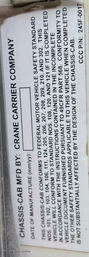 image for item II9043 2008 Crane Carrier Low Entry  refuse truck