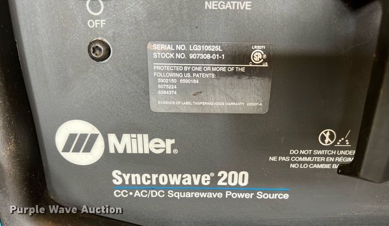 image for item II9107 Miller Syncrowave 200  welder/generator