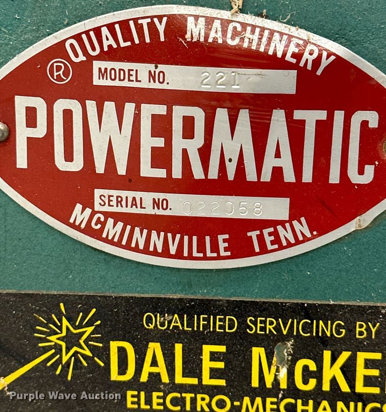 image for item JJ9923 Powermatic 221  planer