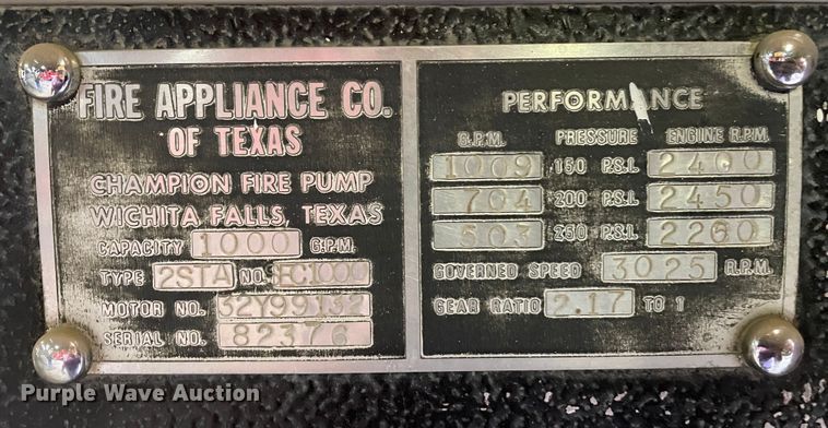 image for item KM9931 1982 Ford C8000  pumper fire truck