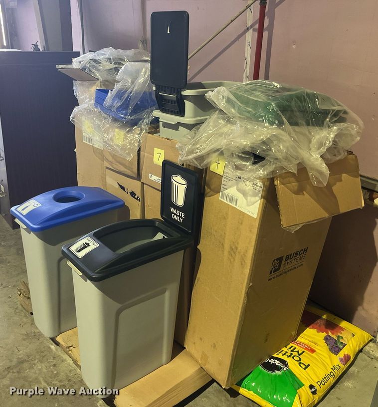 image for item LA9955 Approximately 20 refuse/recycle bins