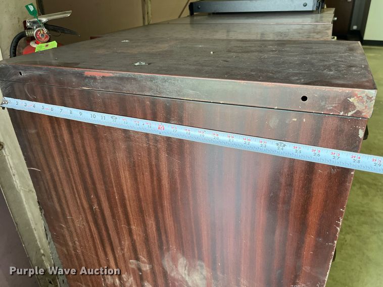 image for item LA9956 (4) GF four drawer metal filing cabinets