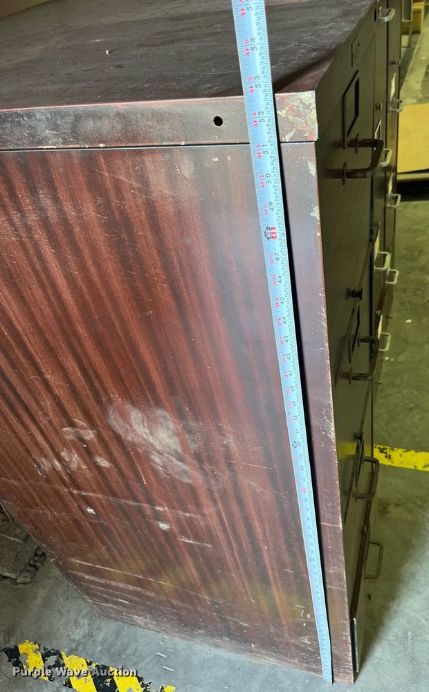 image for item LA9956 (4) GF four drawer metal filing cabinets