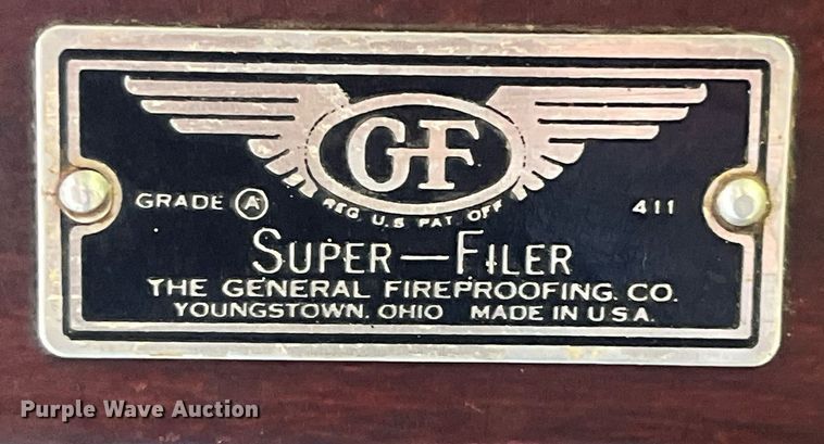 image for item LA9956 (4) GF four drawer metal filing cabinets