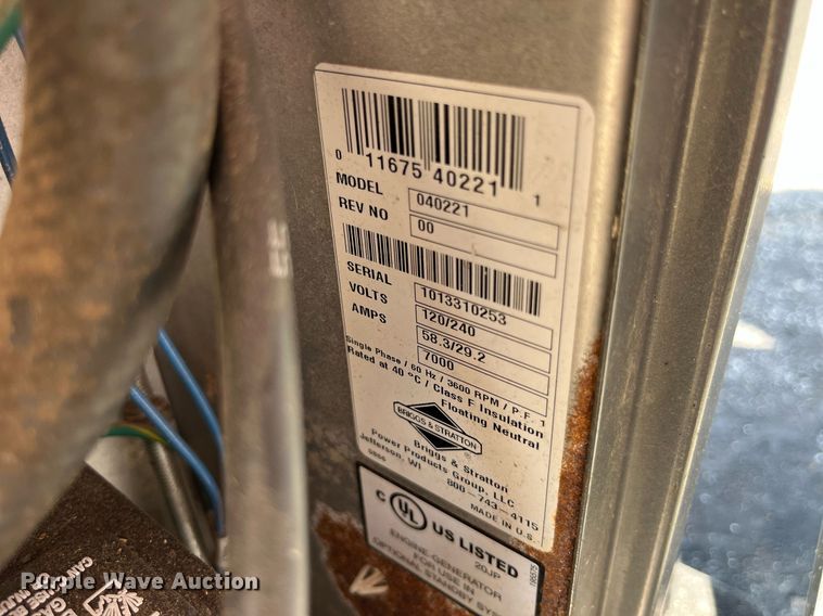 image for item LA9999 Briggs & Stratton 040221  generator