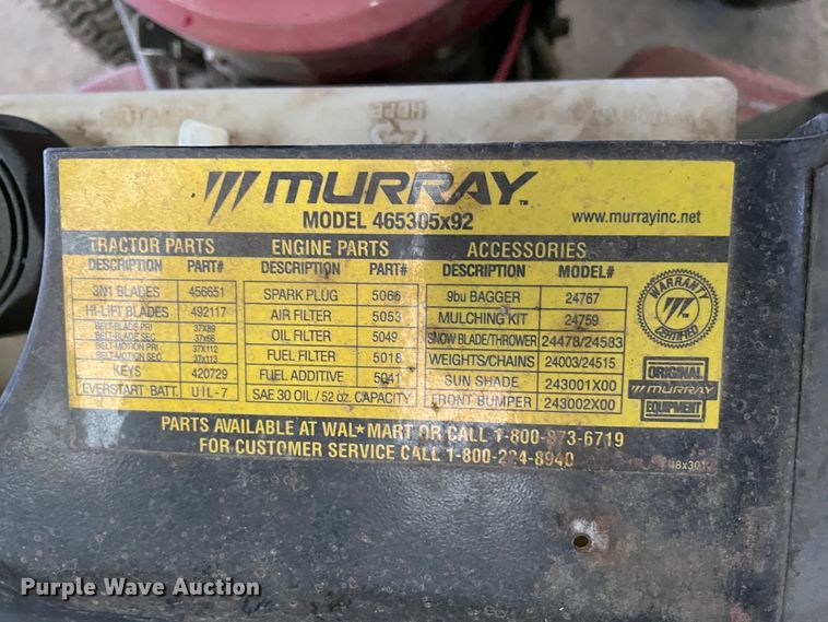 image for item LB9283 Murray WideBody LT  lawn mower