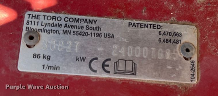 image for item LB9318 Toro Groundsmaster 3500-D Sidewinder  lawn mower