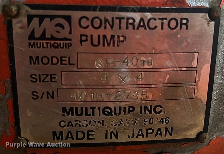 image for item LB9325 Multiquip OF-40  pump