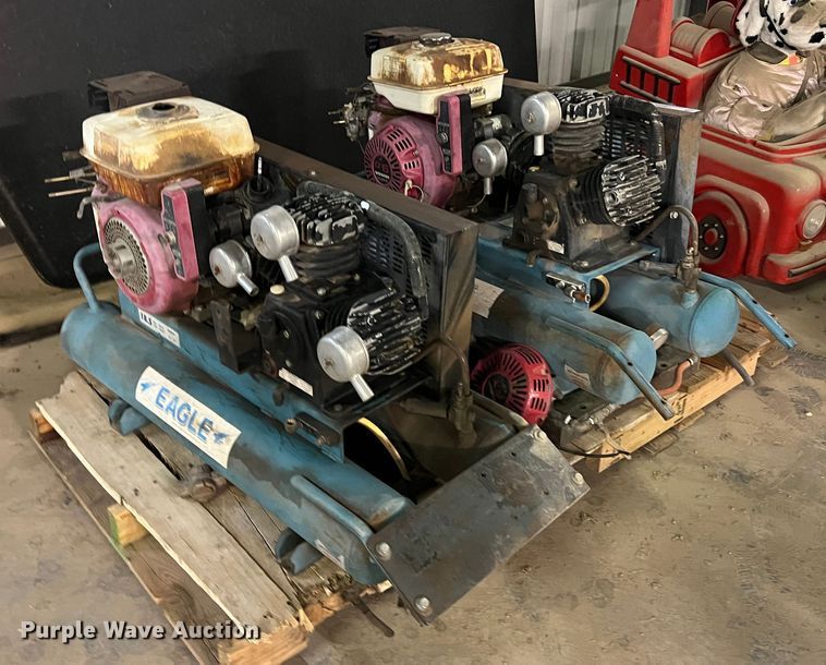 image for item LB9326 (2) Eagle TT90G air compressors