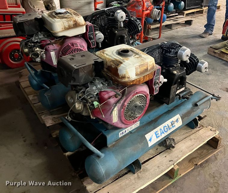 image for item LB9326 (2) Eagle TT90G air compressors