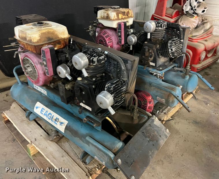 image for item LB9326 (2) Eagle TT90G air compressors