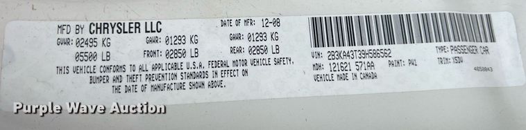 image for item LG9116 2009 Dodge Charger