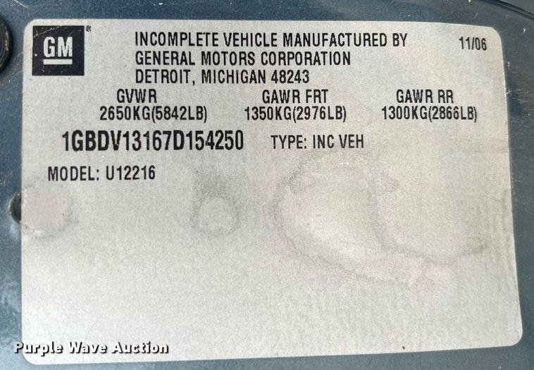 image for item LG9163 2007 Chevrolet Uplander  van