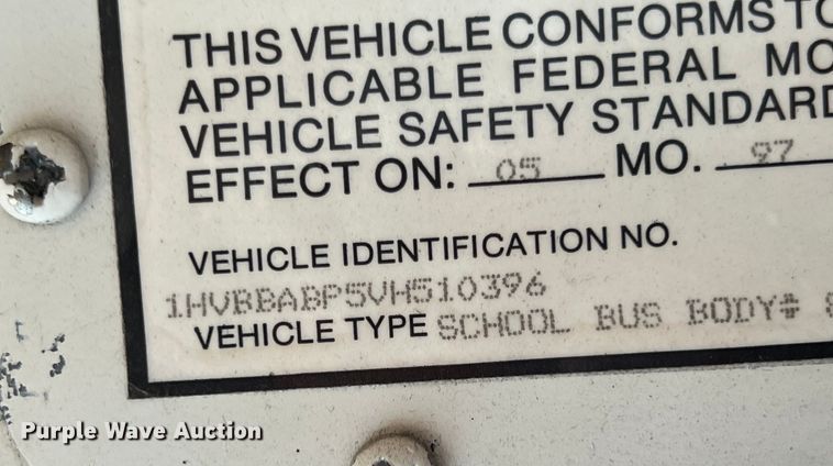 image for item LG9166 1997 International 3800  school bus