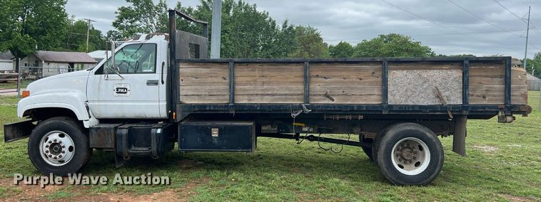 image for item LG9183 2000 Chevrolet C7  dump flatbed truck