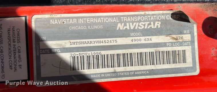 image for item LG9207 1997 International 4900  dump truck